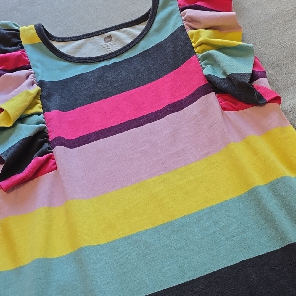 Tea Collection Colorful Striped Girls Dress - Picture 2 of 11